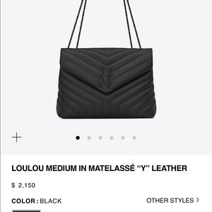 LOULOU MEDIUM IN MATELASSÉ “Y” LEATHER